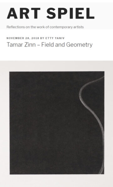 2018, Field and Geometry, Tamar Zinn